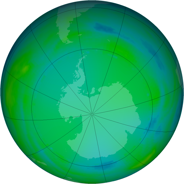 Ozone Map 1991-07-07